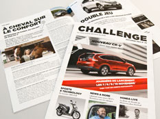 Magazine Honda: Challenge relve le dfi de la complicit