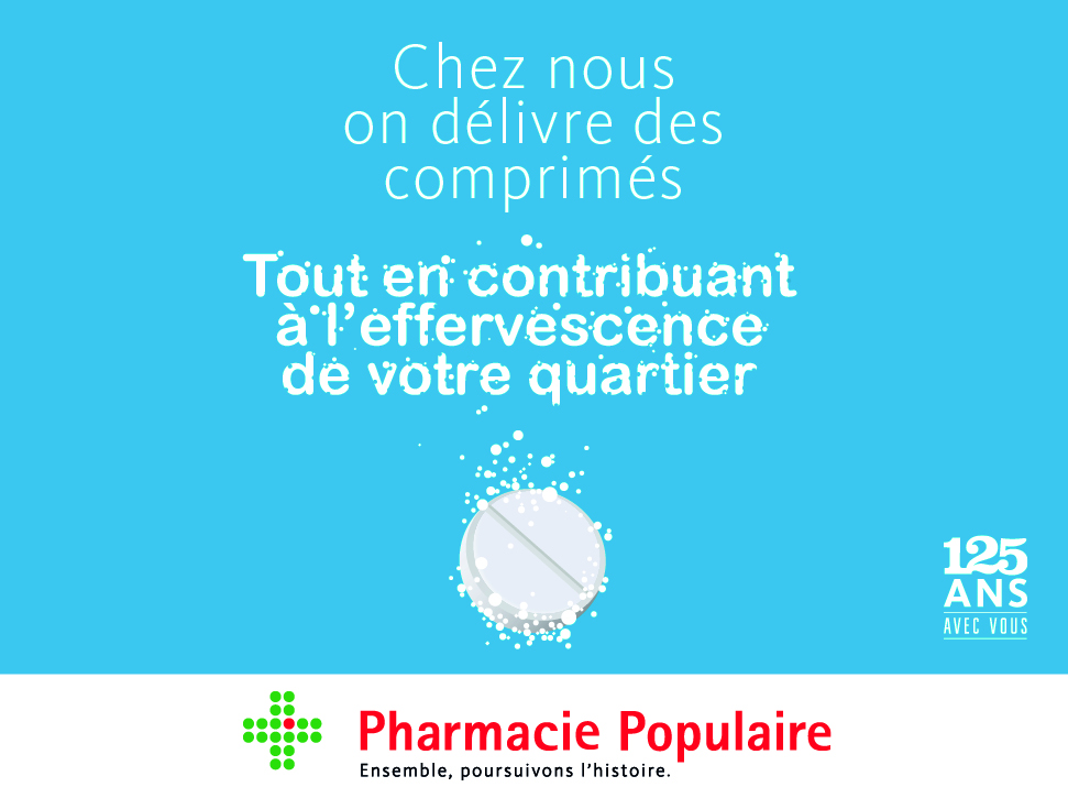 Trio aux petits soins de Pharmacie Populaire